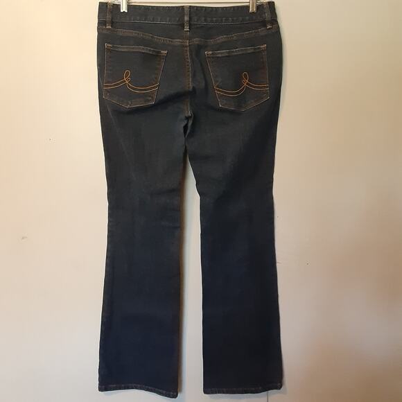 Ann Taylor LOFT Boot Jeans Womens Size 12 Black 5-Pocket Mid Rise - Picture 5 of 9